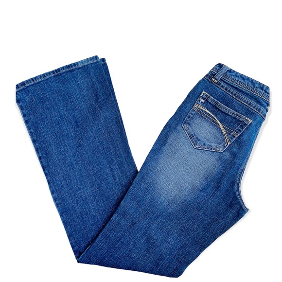 Justice Girls’ Darkwash Flare Leg Jeans 16 - Picture 2 of 9